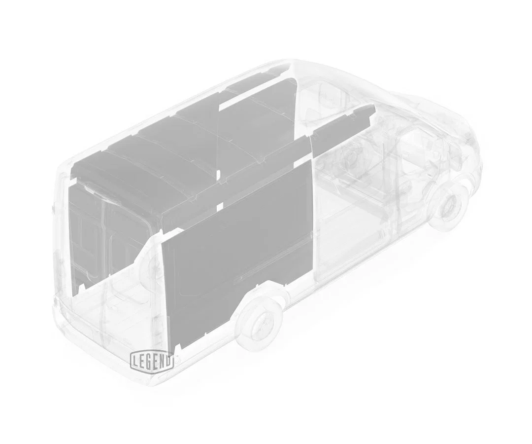 05F04-20-M – LEGEND FLEET Van Wall Liner, With Front And Rear Driver Side/ Rear Passenger Side Panels Light Gray 4mm ...